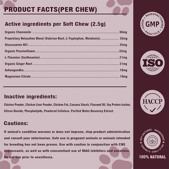 Calming Chews for Dogs 200 ct, Melatonin, Chicken, 200-Pack, 200 ct
