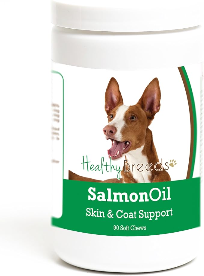 Healthy Breeds Ibizan Hound Salmon Oil Soft Chews 90 Count, Brown