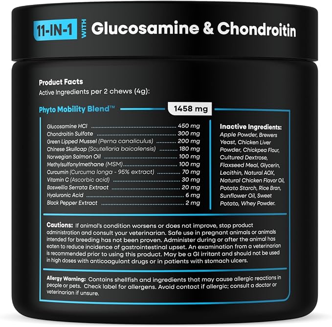 Dog Hip and Joint Supplement, Glucosamine, Chondroitin, MSM, 120ct
