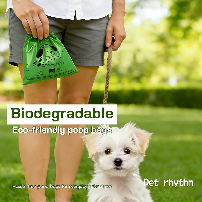 Dog Poop Bags Rolls-Biodegradable dog poop bags, Compostable Dog Waste Bags, ASTM D6400 & EN 13432 Compliant BPI Certified Pet Waste Bags. Earth Friendly 240 waste bag including dispenser