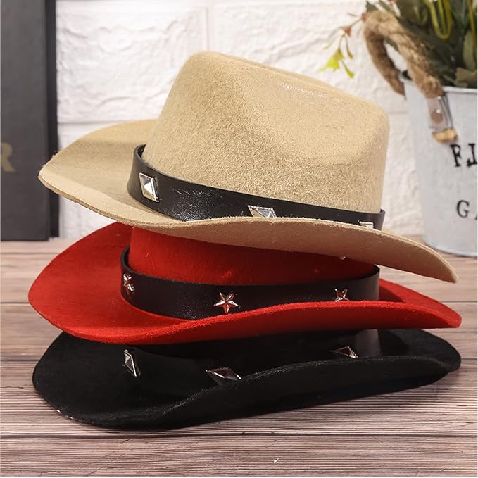 Dog Cowboy Hat and Bandana Scarf Dog Cat Sombrero Puppy Hat Dog Cat Costume, zzzz-s, Khaki