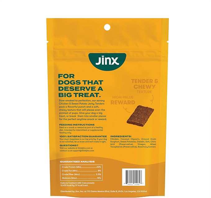 Jinx Chicken Tenders Jerky Dog Treats – Soft & Chewy, All Natural Dog Jerky Treats with Cage-Free Chicken - Pet Products for All Dogs (Puppies, Adults & Seniors) - 5oz (Pack of 2)