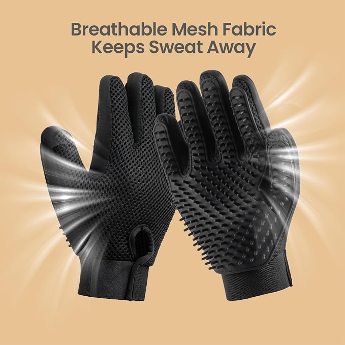 Pet Hair Remover Glove, 1-Pack, Black