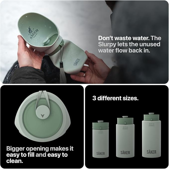 SÄKER Portable Collapsible Dog Water Bottle, 750ml