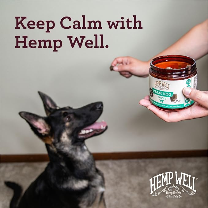 Hemp Well Calm Soft Chews for Dogs, Organic Stress Relief for Pets, 60ct