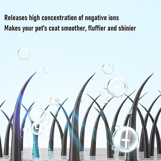 Pet Grooming Dryer, Dog Blow Dryer, Pet Hair Dryer, 5 in 1 Pet Hair Dryer Kit, 3 Airflow Temperature Modes, Negative, Safe Efficient Grooming for Dogs Cats