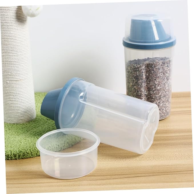 BESPORTBLE 6pcs Cat Food Bucket Airtight Lids Pet Food Storage Container No Spill Tightly Sealed Easy to Handle for Dogs Cats