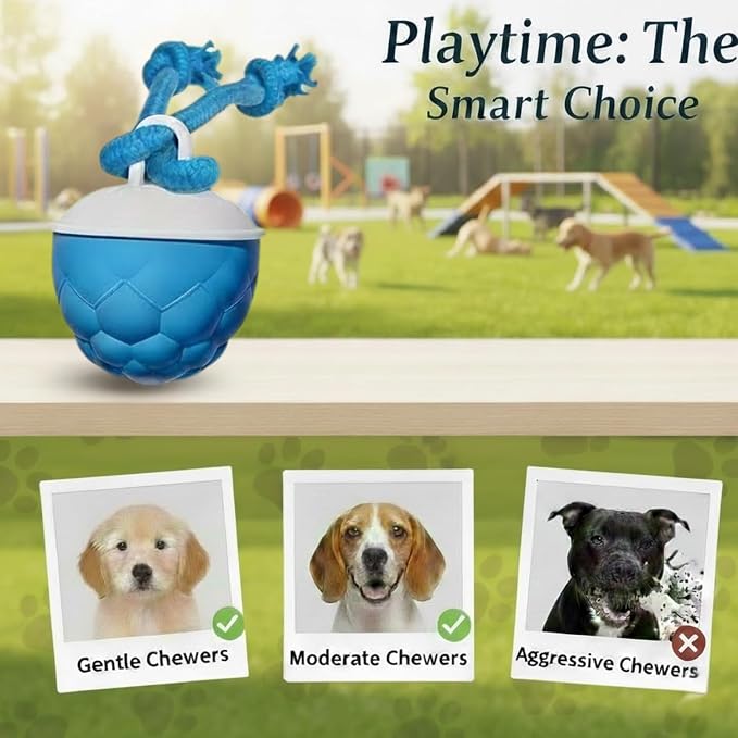 Interactive Dog Toy with Rope Smart Motion Activated Dog Ball USB Rechargeable 3 Speed Modes Durable Automatic Dog Toy for Puppies