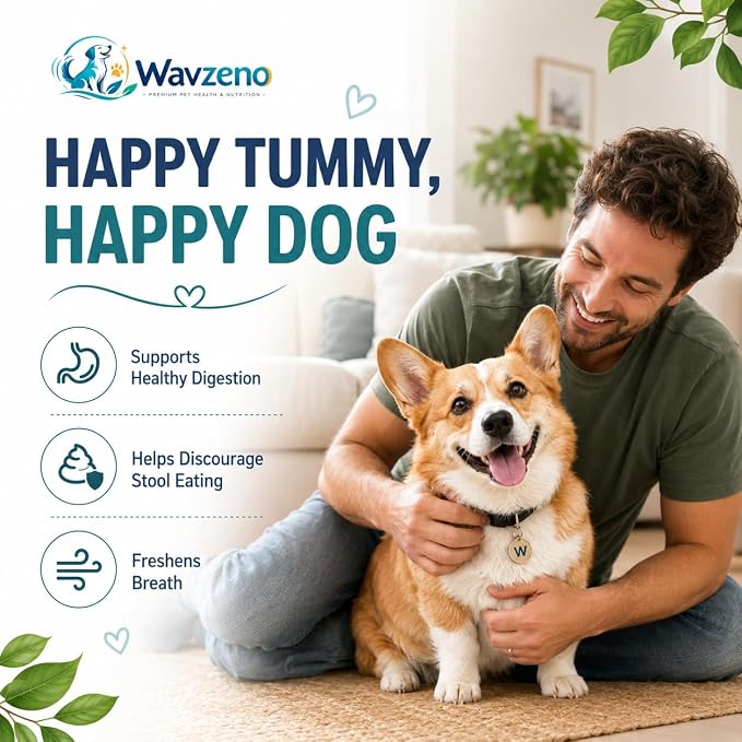No Poo Chews for Dogs, Stool Eating Deterrent Soft Chews with Probiotics & Digestive Enzymes, Supports Healthy Digestion & Gut Balance, Helps Discourage Poop Eating Habits, 200 Count