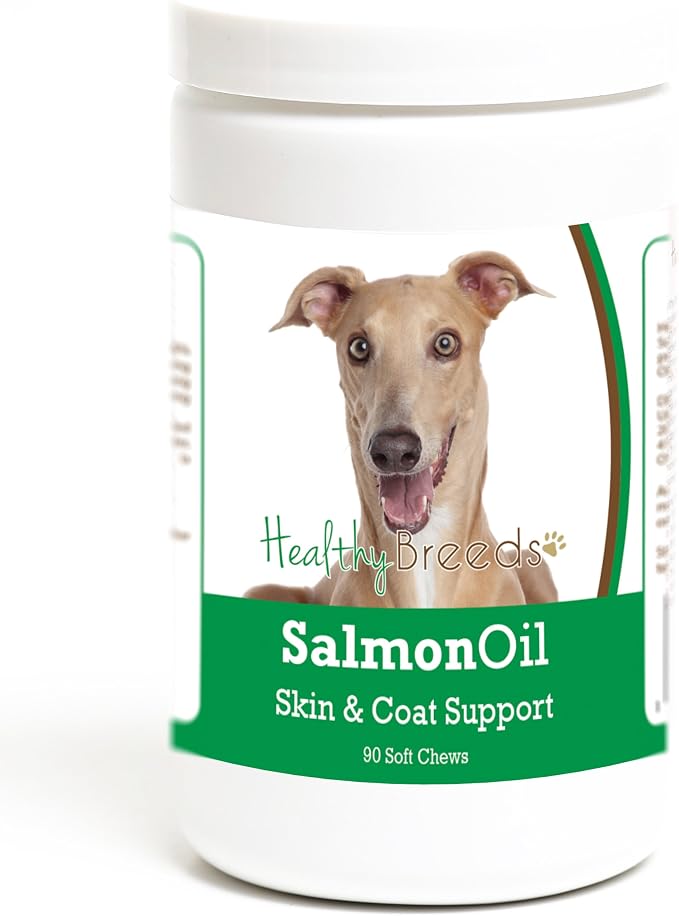 Healthy Breeds Italian Greyhound Salmon Oil Soft Chews 90 Count, Brown