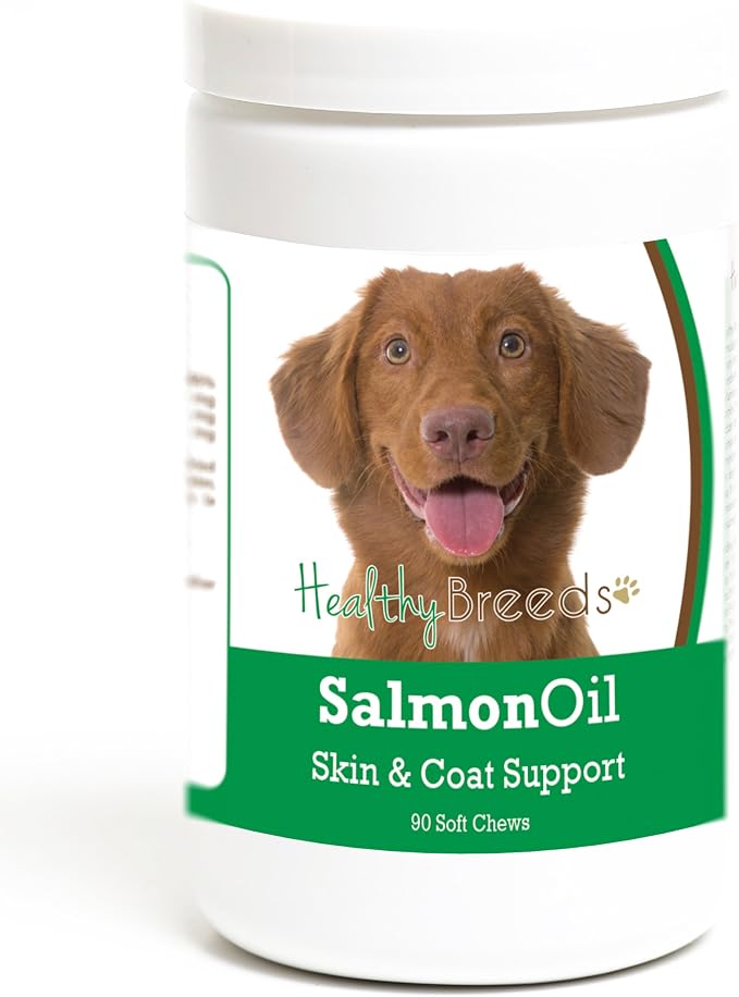 Healthy Breeds Nova Scotia Duck Tolling Retriever Salmon Oil Soft Chews 90 Count, Brown