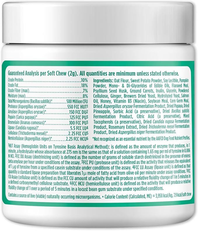 Doggie Dailies Puppy Probiotic Soft Chews, Digestive, Pumpkin, 120 Count