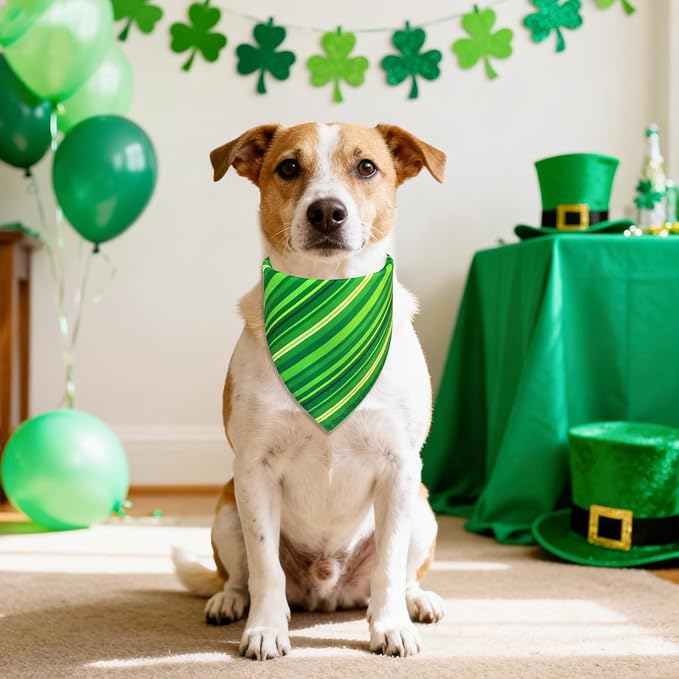 St. Patrick’s Day Dog Bandana for Small Medium Dogs, Small, Green
