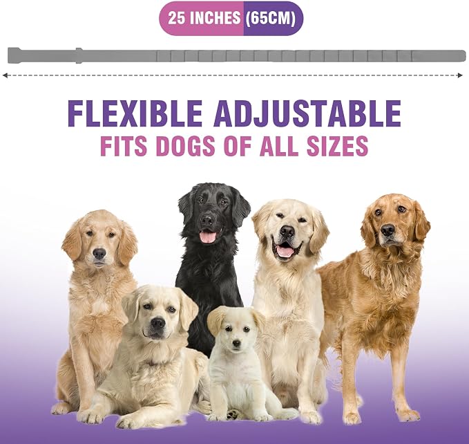 Calming Collar for Dogs 4 Packs Dog Pheromone Calm Collars Relief Anxiety Stress Separation, 25 Inches, Grey