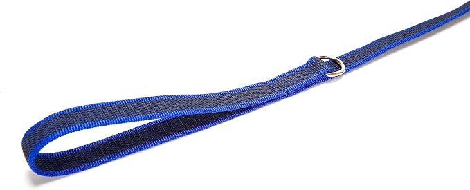 Julius-K9 Color & Gray Super-Grip Leash with Handle, and D-Ring, 0.79 in x 6 ft, Blue-Gray