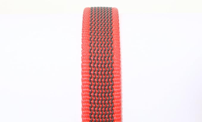Color & Gray Super-Grip Leash with Handle, 0.79 in x 3.9 ft, Red-Gray