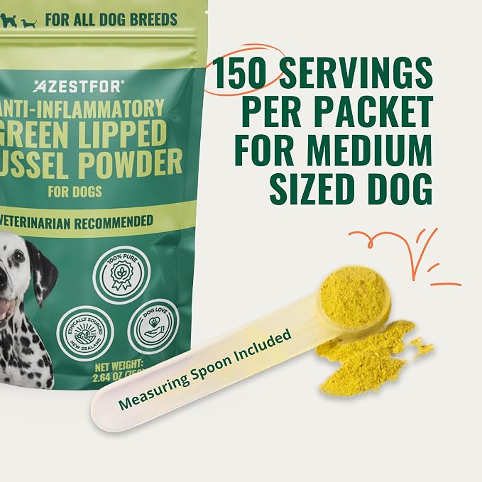 Azestfor Anti-Inflammatory Green Lipped Mussel for Dogs Powder
