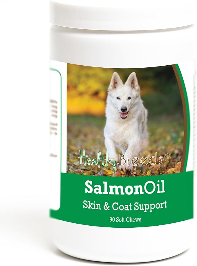 Healthy Breeds German Shepherd Salmon Oil Soft Chews 90 Count, Brown