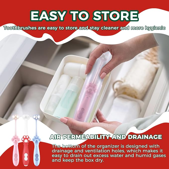2-Pack 3-Sided Dog Toothbrush, Puppy Toothbrushes with Unique Bristle Technology, Oral Care for Pets, for Medium and Small Dogs