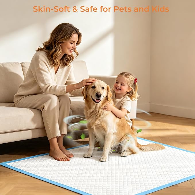 URPOWER Extra Large Dog Pee Pads 36"x 36" 30 Count, 4XL Super Absorbent Puppy Pads Disposable Potty Training Pad for Dogs & Cats, Leak-Proof Pet Pee Pad for Cars, Trucks and SUVs