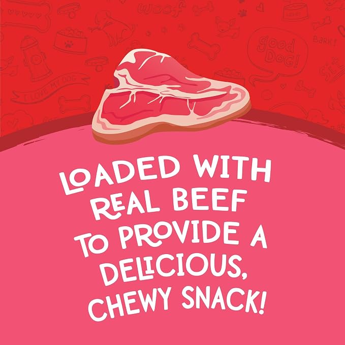 Meaty Treats Jerky Bites Beef Flavor Soft & Chewy Dog Treats, 25-oz.