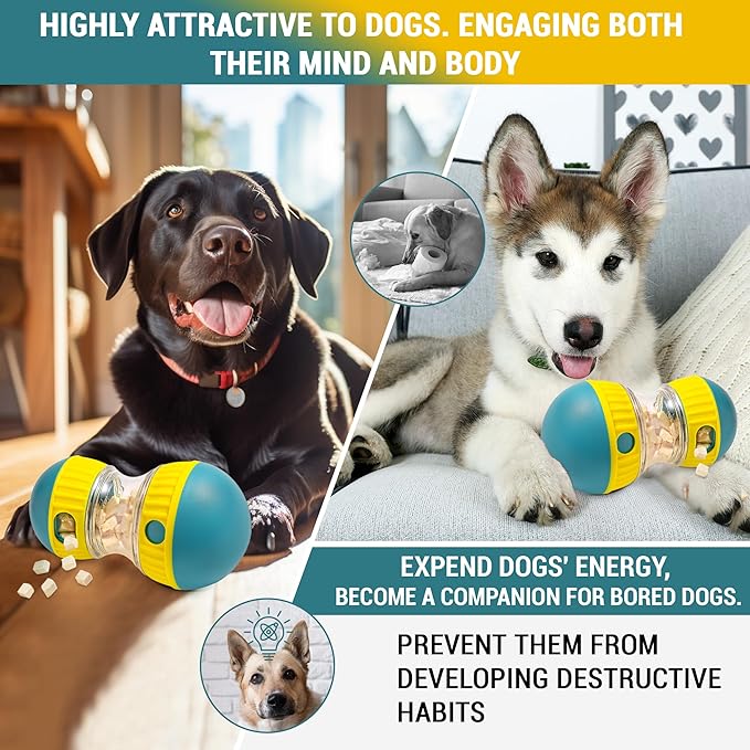 Interactive Dog Puzzle Toy โ Treat Dispenser Enrichment Toy for Mental Stimulation โ Fun Chew Toy for Small & Medium Dogs โ Boredom Relief Training Game