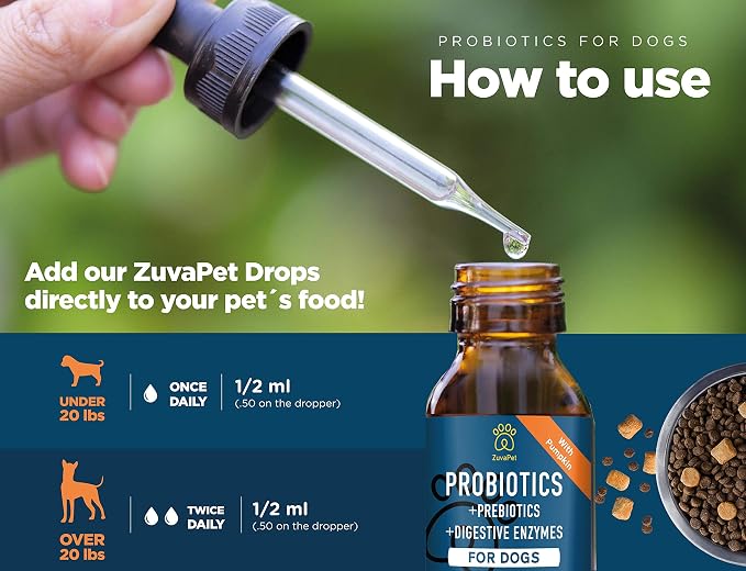 Probiotics for Dogs - Dog Probiotics for Diarrhea - Natural Digestive Enzymes for Upset Stomach Relief + Gas, Constipation Health & Itch Relief - Prebiotic Pet Supplies - 120 Servings