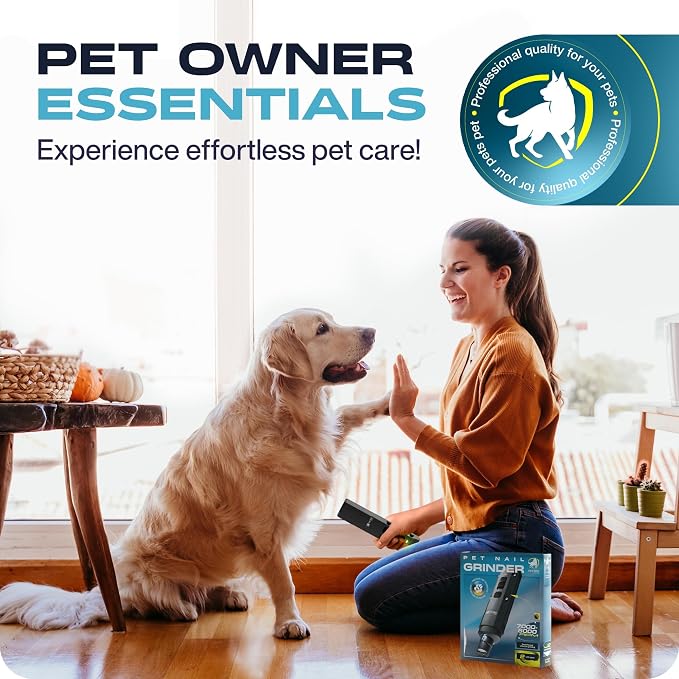 PETPROVED Quiet Dog Nail Grinder, Grey