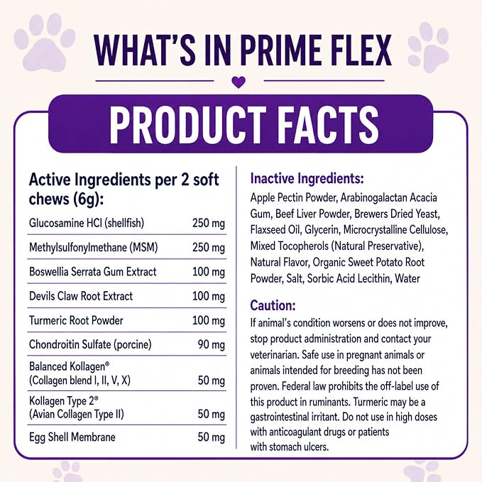 Pet Co. Prime Flex Soft Chews for Dogs, Beef Flavor, 60 Count