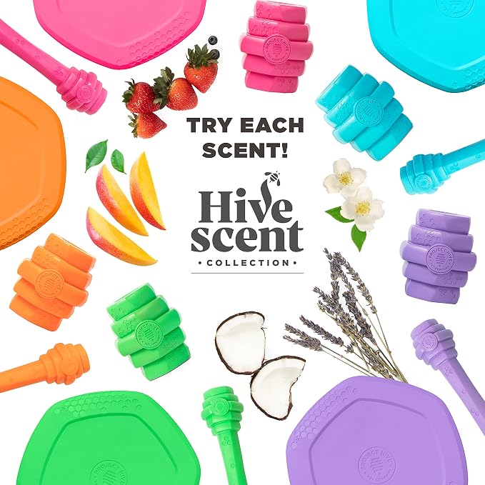 Hive Chew Toy for M/L Dogs – Pink/Wild Berry Scent – Chew, Fetch, & Treat-Dispensing Enrichment Toy, Floats, Made in USA, Pairs with Hive Chew Sticks for M/L Dogs for Longer-Lasting Play
