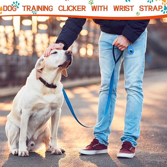 Kigeli 30 Pcs Dog Training Clicker for Pet with Wrist Strap Dog Cat Bird Clicker Puppy Training Supplies for Dogs Cats Horses Birds Behavioral Coaching Accessories (6 Colors)