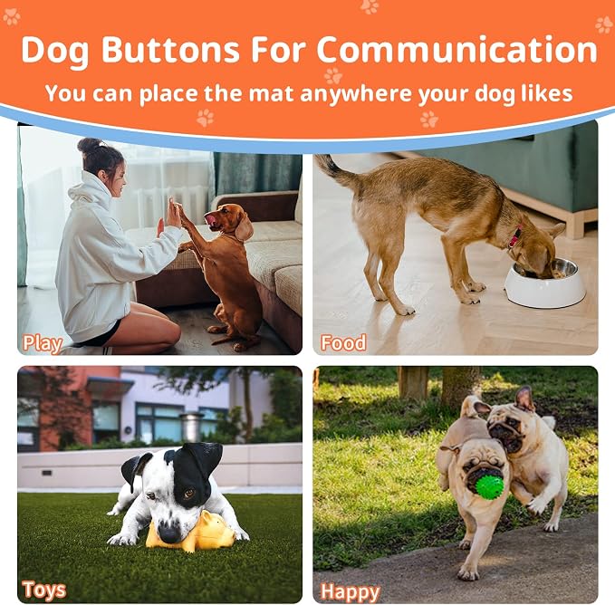 BOSKEY Dog Buttons for Communication, 6 Pack, Starter Set