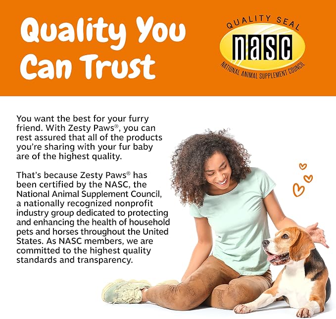 Zesty Paws Vet Strength Mobility Bites Beef & Bacon Flavor Hip & Joint Support Chews for Dogs with Glucosamine, Chondroitin, MSM, Hyaluronic Acid & Serrazimes - 90 Count (Pack of 2)
