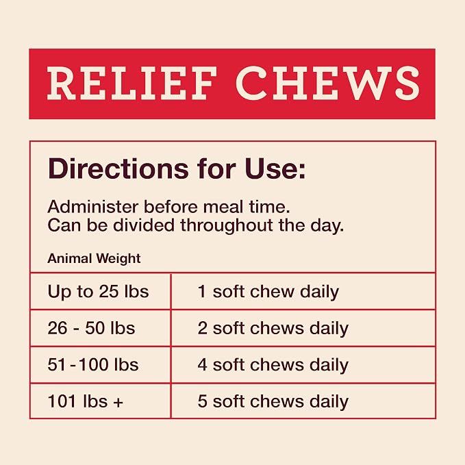 Hemp Well Relief Dog Soft Chews with Organic Hemp, Joint Support, 60-Count