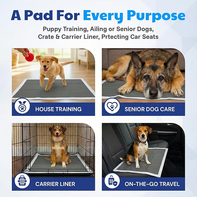 American Kennel Club Carbon-Activated Puppy Training Pads – 100 Count, 22 x 22