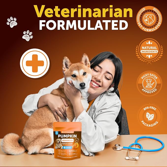 Pumpkin Powder for Dogs - 16 OZ - Fiber Supplement for Constipation, Gut