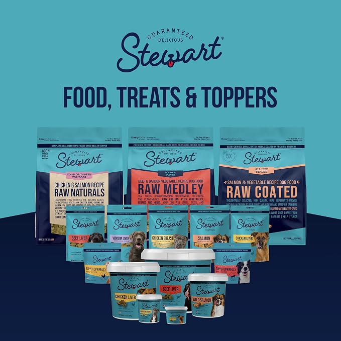 Stewart Supper Sprinkles Dog Food Topper, Beef Liver, 2.5 Ounce Resealable Bag, High Protein