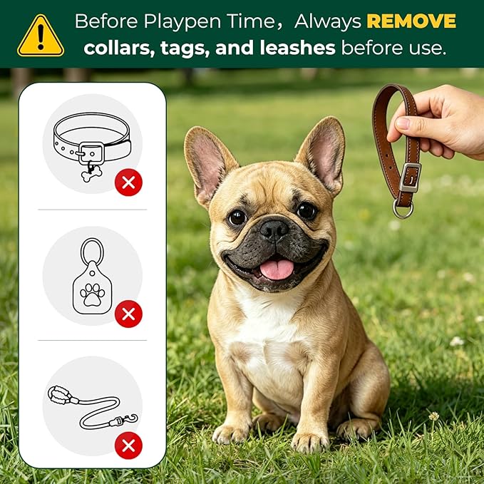 FXW Rollick Unleashed Dog Playpen, 24in, 16 Panels with Connectors, 2-Pack, Small/Puppy, Black