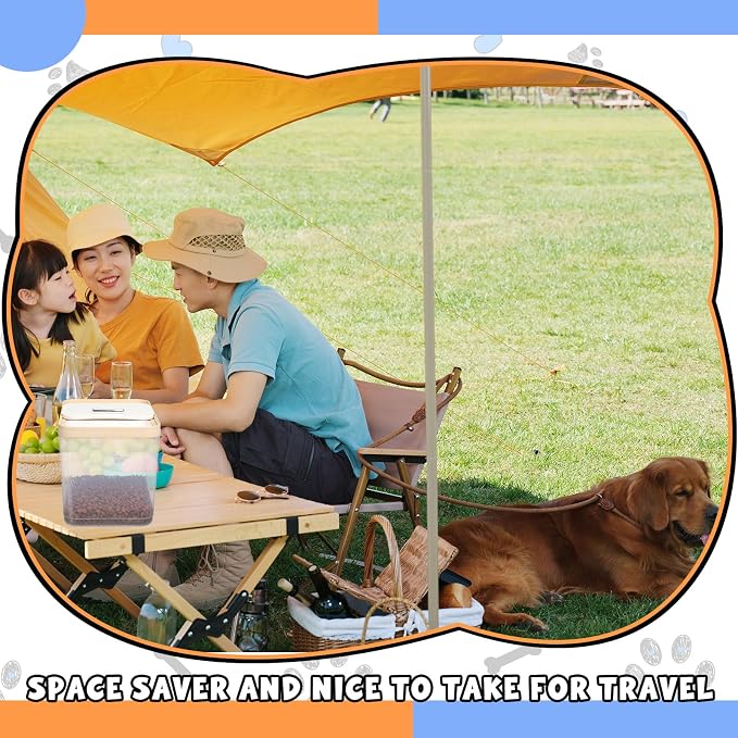 Teenyyou 2 Pack Airtight Dog Food Storage Container, 2-Pack, Up to 10 Lbs, Clear
