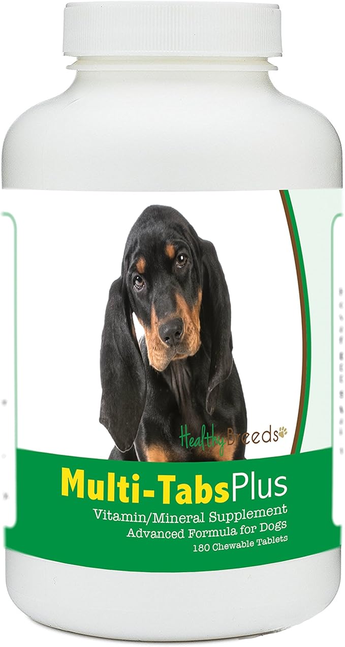 Healthy Breeds Black and Tan Coonhound Multi-Tabs Plus Chewable Tablets 180 Count