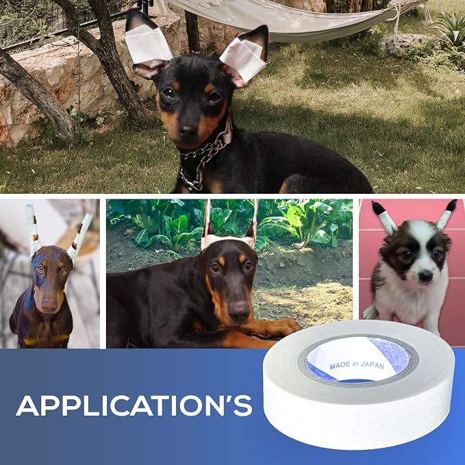 Ear Tape for Dogs, 5 Pack, 0.5 inch (12mm)