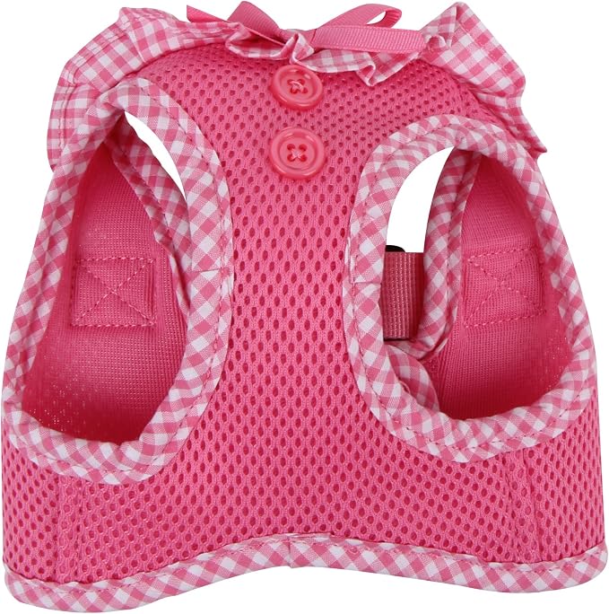 Puppia Vivien Vest Dog Harness Step-in All Season Mesh Cute No Pull No Choke Walking Training for Small Dog, Pink, X-Small