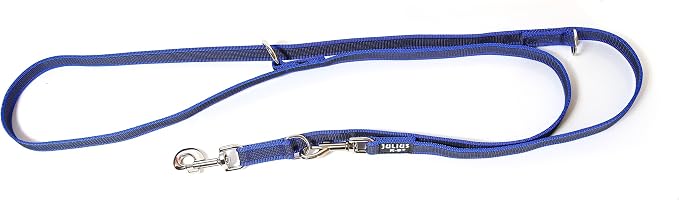 Color & Gray Adjustable Super-Grip Leash, 0.79 in x 7.2 ft, Blue-Gray
