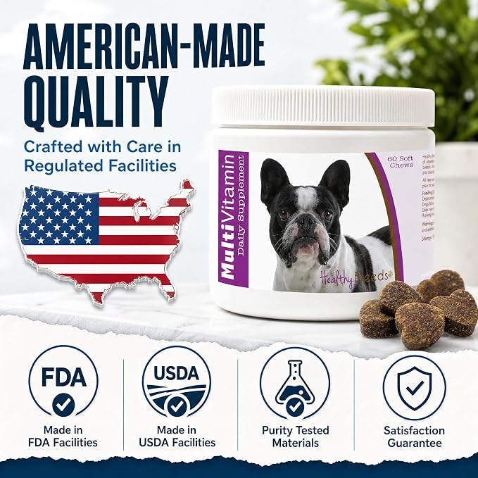 Healthy Breeds French Bulldog Multi-Vitamin Soft Chews 60 Count