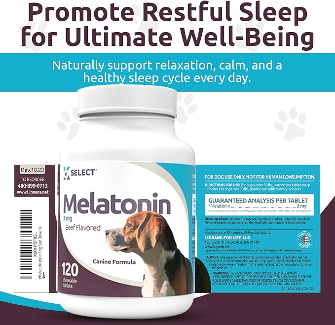 K9 Select Melatonin for Dogs, Beef, Small