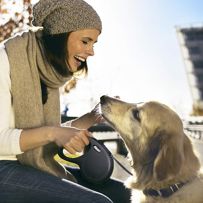 Automatic Leash Flexi New Classic M 5 M Black Tape