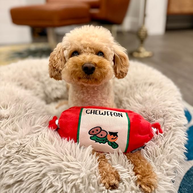 CHEWFFON Snuffle Dog Toy, Interactive Crinkle Toy for Enrichment | Puzzle Sausage, Treat Pockets, to Keep Them Busy, Nose Work Toy for Boredom, for Small Medium Large Dogs