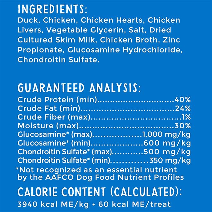 Happy Hips Jerky Dog Treats, Duck, 10 oz. Pouch