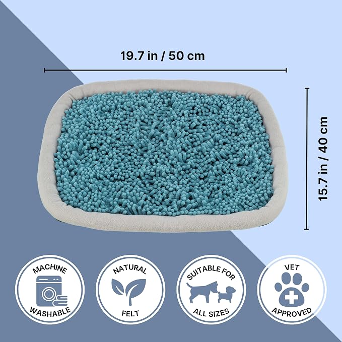 TRIXIE Snuffle & Seek Plate, Sniff Mat, Interactive Feeding Game, Slow Feeder, Level 1 Enrichment Puzzle for Dogs & Cats (Pack of 2)