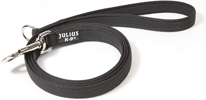 Color & Gray Super-Grip Leash with Handle, and O-Ring, 0.55 in x 6 ft, Black-Gray